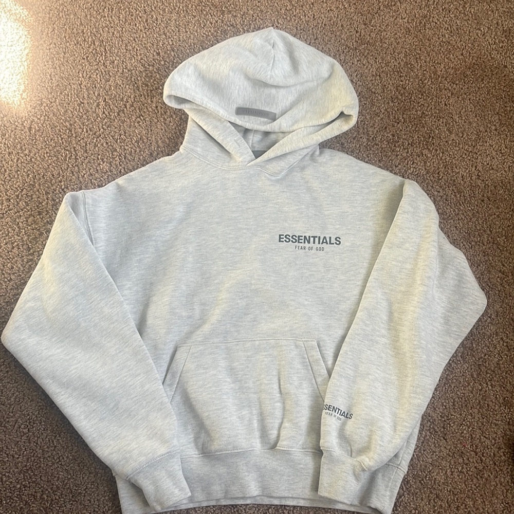 Essentials light grey hoodie